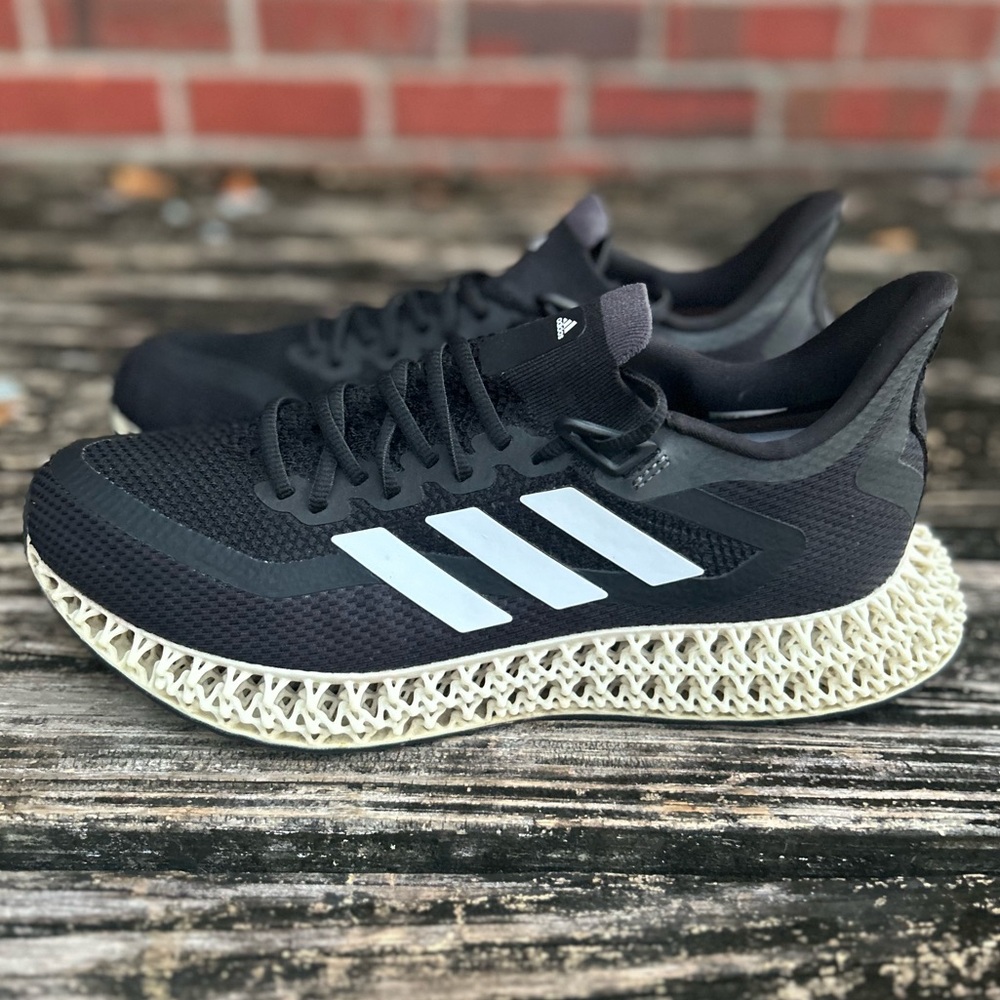 Adidas 4D FWD 2 Black Carbon Running Athletic Training Shoes GX9249 Mens Sz 10.5 - Picture 1 of 12